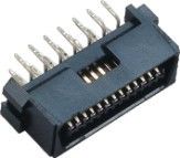 1.27mm Kết nối thẳng 26 Pin Scsi PBT 30% GF UL94V-0 Phốt pho Đồng Vàng Flash / Sn