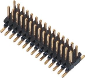 SMT LCP 0,80 * 1,20 Pin Header Đen đôi hàng Với CAP H = 1,4 Đóng gói Reel Đèn flash vàng ROHS