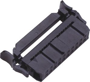 Ổ cắm IDC hai hàng 2.54 mm với Đầu nối SR Một mặt Brass Sel Au / Sn 06 ~ 64P