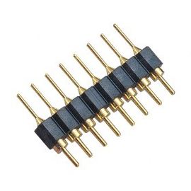 Thẳng loại 8P WCON PCB 2.54mm Vòng Pin nối với PPS nhựa màu đen ROHS