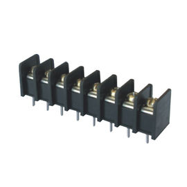 7.62mm thiết bị đầu cuối khối Ngang đơn PA66 đen Sn mạ 25% GF UL94V-0 Brass