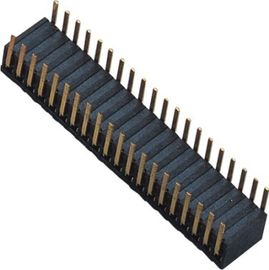 Độ chống cháy Double Row Nữ 1,27 Mm Bộ kết nối Pitch R / A PA9T Màu đen H = 3,5 W = 4,83 DIP = 2,7