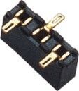 Kết nối tiêu đề pin nữ 1 * 3 PSMT PA9T BK Bao bọc bằng ống Flash vàng