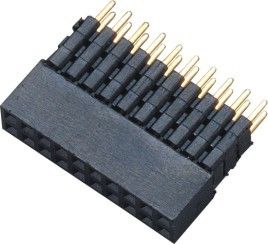 Ổ cắm nối phụ nữ dòng kép 2.0mm H 6.35 180 ° DIP ADD Hộp truyền tín hiệu nhà ở