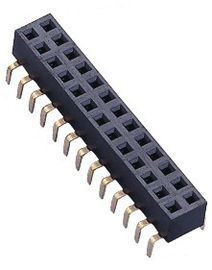 2.54 Đinh vít Chân Top Nhập Tiêu đề Pin Nữ Double Row 20mΩ Max