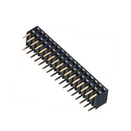 Góc phải 2.54 mm Đầu nối phụ nữ PA9T đèn flash vàng đen ROHS