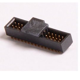 Đầu nối loại SMT Đầu nối Pin 1,27 Mm Chân PA9T Đen Vàng Flash ROHS
