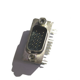 Đầu nối phụ WCON D Màu đen Nam HD / R 15P Màu góc phải Sel.1U "Au / Sn ROHS