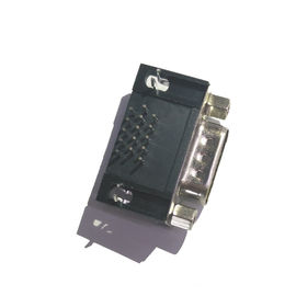 Đầu nối phụ WCON D Màu đen Nam HD / R 15P Màu góc phải Sel.1U "Au / Sn ROHS