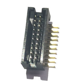 Góc phải 1,27 Mm Đầu nối chệch, Bộ ghép nối đầu cắm Pin màu đen PA9T