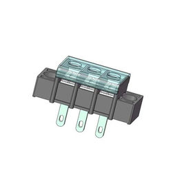 Fix Hole &amp;amp; W / T Tấm ngăn CAP D Loại Barrier Style Blocks 1 * 3P W = 13.5 H = 14.7 PA66 Đen