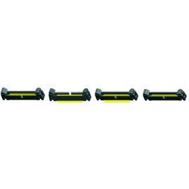 40P PA9T Đen UL94V-0 Latch Tiêu đề 1.27mm ejector tiêu đề Right Angle đóng gói ngắn ống