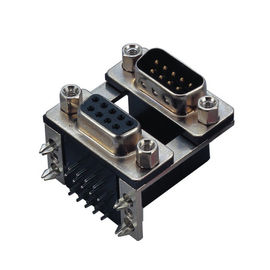 D loại hai phần với nĩa phải Góc Dual Row D Sub kết nối PBT đen 15 Pin wcon ROHS