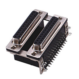 D loại hai phần với nĩa phải Góc Dual Row D Sub kết nối PBT đen 15 Pin wcon ROHS