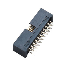 Bốn hàng H = 10.5 1.27 * 2.54 Mm Đầu nối hộp đầu Pitch Box thẳng PA9T màu đen ROHS