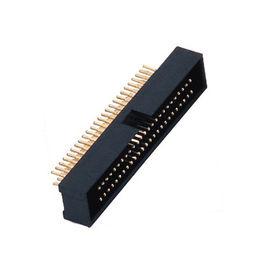 Bốn hàng H = 10.5 1.27 * 2.54 Mm Đầu nối hộp đầu Pitch Box thẳng PA9T màu đen ROHS