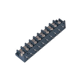 7.62mm thiết bị đầu cuối khối Ngang đơn PA66 đen Sn mạ 25% GF UL94V-0 Brass