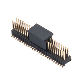Tiêu đề Pin kép dòng 1.27 * 2.54 Góc bên phải Dãy đôi 45 ° DIP 50 Đầu Tiêu đề PA9T màu đen ROHS