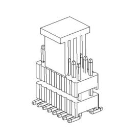Đầu nối pin 1.27mm H = 1.0mm SMT Doul Row Nhựa đôi