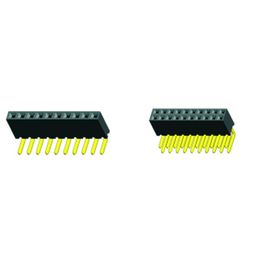 2 đường pitch đơn chèn chèn nối phụ nữ chiều cao bằng nhựa 6.35mm Phích cắm cong