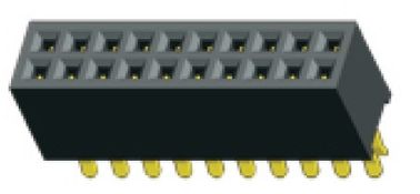 2.54 Khoảng cách hai trong dòng nhựa Cao 8.5 Row Female PCB Để kết nối PCB