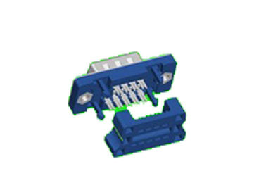 Nam Dual Row IDC Loại D Sub Connector PBT Brass 9 Pin Piercing dòng