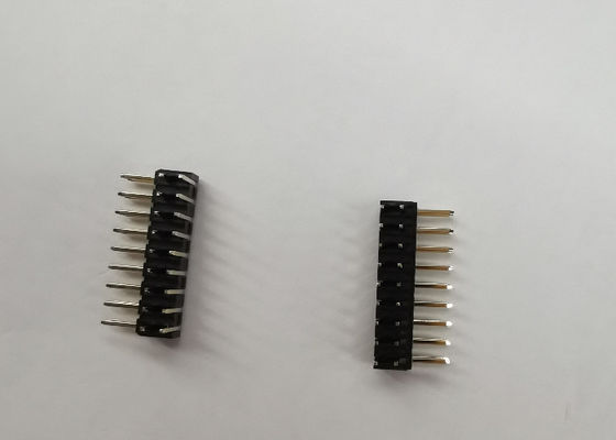 Chân đầu nam và nữ 2 mm, Đầu nối tiêu đề hàng kép 500V Đen PA9T