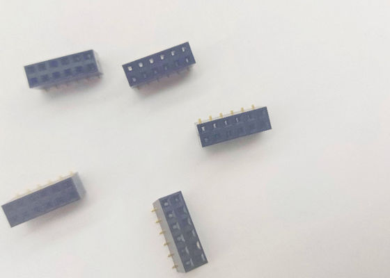 SMT Loại 2,54 mm Tiêu đề nữ Góc phải Chất liệu nhựa PA 9T